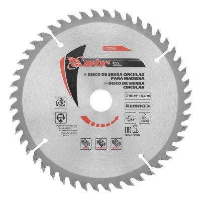 Disco Serra Circular Madeira 185mm 48 Dentes Aço 65Mn MTX