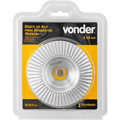 Disco Desbaste Madeira Reto 100mm Ø22,2mm 13000rpm 80m/s Aço AISI A3 Nove54