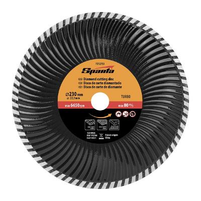 Disco de Corte Turbo Diamantado Seco 230x22.2mm Sparta 7312755 Para Concreto Pedra Arenito