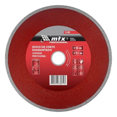 Disco de Corte Diamantado Contínuo 180x25.4mm MTX Cortes Precisos Durabilidade