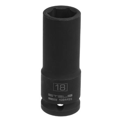 Soquete Impacto Longo 1/2'' 18mm Aço CrMo 44-48 HRC Stels