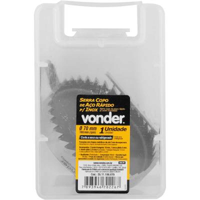 Serra Copo Aço Rápido 70Mm Para Inox Vonder Furos Precisos