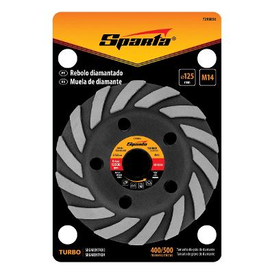 Rebolo Diamantado Turbo Segmentado 125mm M14 22.2mm 4.5mm Sparta 7298856 Para Concreto E Pedra