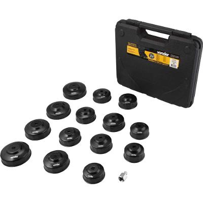 Jogo Saca Filtro De Óleo Motor 65-100Mm 15 Peças Vonder Cromo Vanádio 1/2''