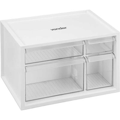 Organizador Plástico 4 Gavetas Nove54 Opv0234 Transparente