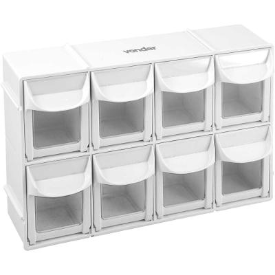 Organizador Plástico 8 Gavetas Opv0305 Nove54 305mm 8kgf 1kgf Transparente