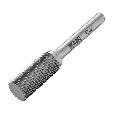 Lima Rotativa Para Metal Cilíndrica 12mm 6mm Denzel Aço Rápido Desbaste Rebarbação