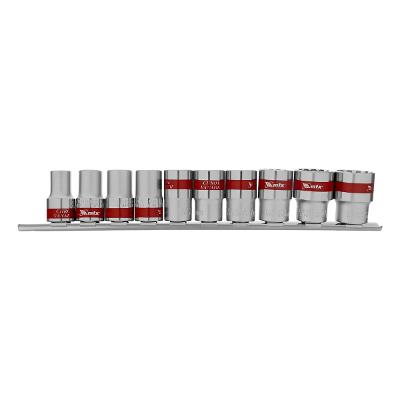 Jogo De Soquete Spline 1/2'' Crv 10-22mm 10 Peças MTX