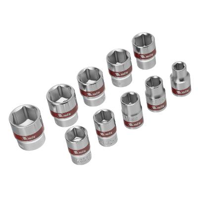 Jogo De Soquete Sextavado 3/8'' Crv 8-19mm 10 Peças Mtx