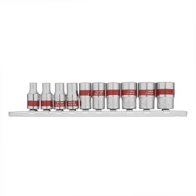 Jogo De Soquete Sextavado 1/4'' Crv 4-13mm 10 Peças Mtx