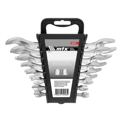 Jogo De Chave Fixa Crv 6-22mm 8pçs Aço Cromovanádio MTX 152769 Alta Resistência