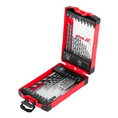 Jogo De Brocas E Bits Com Adaptador 44 Peças MTX 7256449 Para Madeira Metal Concreto