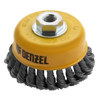 Escova Tipo Copo 100mm M14 Aço Inox Fios Torcidos Denzel - Limpeza e Acabamento