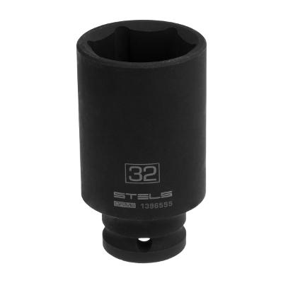 Soquete Impacto Longo 1/2 Hex 32mm Cr-Mo Stels 1396555 Parafusos Difícil Acesso