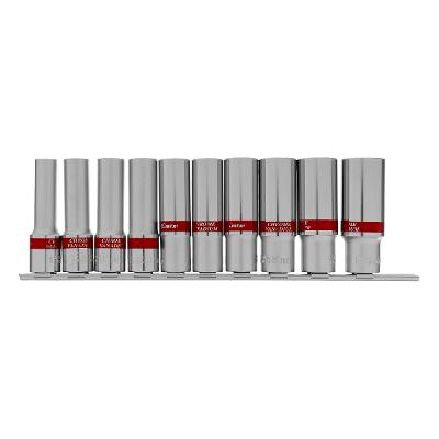 Soquete Sextavado MTX 1/2'' 10-22mm 10 Peças Aço CrV