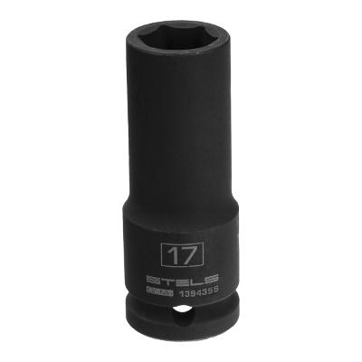 Soquete Impacto Longo 1/2'' 17mm Aço CrMo 44-48 HRC Stels 1394355