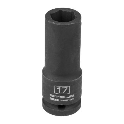 Soquete Impacto Longo 1/2'' Sextavado 17mm Cr-Mo Stels 1322155 Acesso Profissional