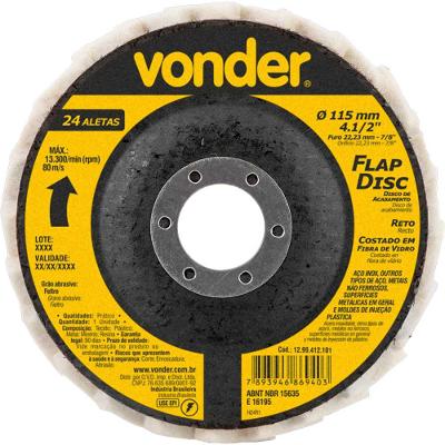 Flap Disc 4.1/2'' 115mm 22.23mm 13300rpm Nove54 Reto Feltro