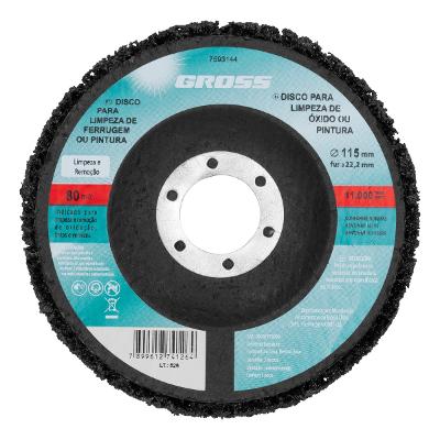 Disco Polimento Limpeza Ferrugem Pintura 115x22mm Gross