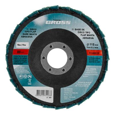 Disco Flap Manta Abrasiva Fina 115x22mm P120 Gross
