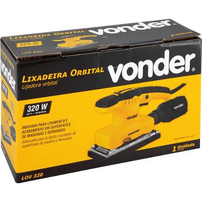 Lixadeira Orbital 127V 320W 14000 Opm 93x185mm Nove54 Lov320 Com Coletor De Pó