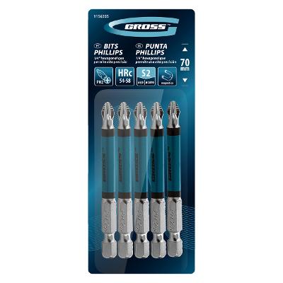 Bits Phillips Ph2 70mm Aço Rápido 5 Peças Kit Para Parafusadeira Ferramentas