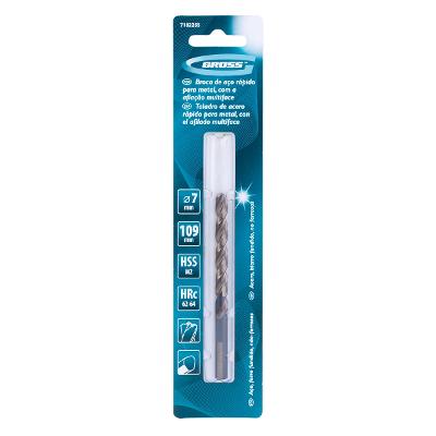 Broca Aço Rápido Para Metal Gross 7,0x109mm 58-62 HRC