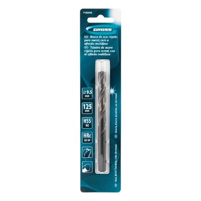 Broca Aço Rápido Industrial Para Metal 9.5 X 125mm Aço M2