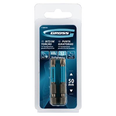 Bits de Torção PZ3 50mm Gross Aço Japonês S2 58-60 HRC