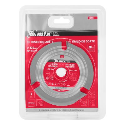 Disco de Corte 125x22,2mm Carboneto de Tungstênio YG8 MTX