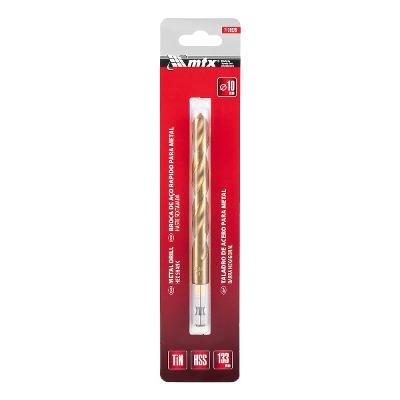 Broca De Ar Para Metal 10mm Nitreto De Titânio Aço HSS MTX