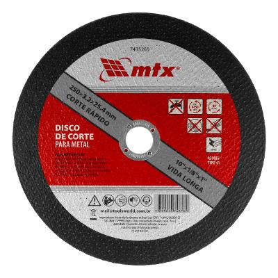 Disco de Corte Metal 250 X 3,2 X 25,4mm Alta Resistência