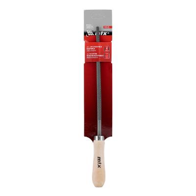 Lima Redonda Bastarda 200mm 8'' Aço Carbono Cabo Madeira MTX