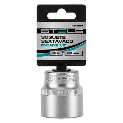 Soquete Sextavado 1/2'' Cromo Vanádio Stels 32mm