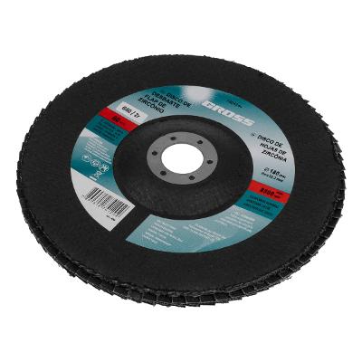 Disco Flap Zircônio Grão 60 180 X 22mm Acabamento Desbaste