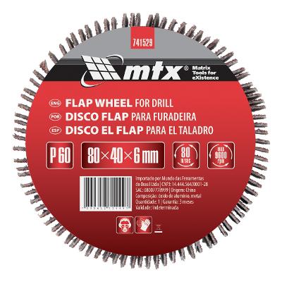 Roda de Lixa com Haste para Furadeira P 60 6000rpm MTX