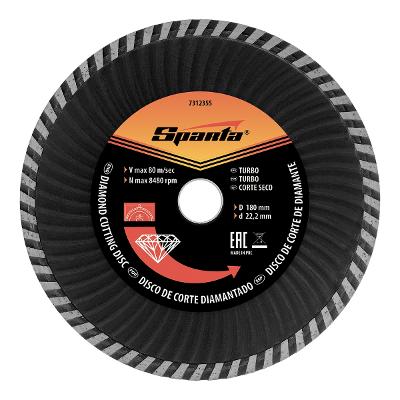 Disco de Corte Diamantado Turbo 180 X 22,2mm Sparta