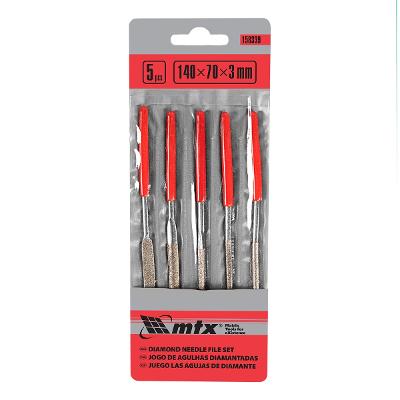 Jogo Limas Agulha Diamantada 140X70X3mm 5 Peças Precisão Mtx