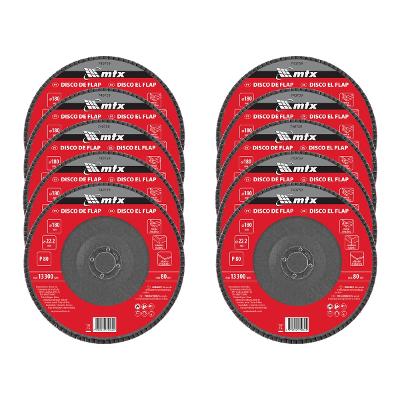 Disco de Desbaste Flap Óxido Alumínio P80 180 X 22,2mm MTX
