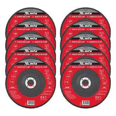 Disco de Desbaste Flap Óxido de Alumínio P40 180x22,2mm MTX