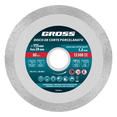 Disco de Corte Diamantado Porcelanato 115mm x 1,2mm x 20mm