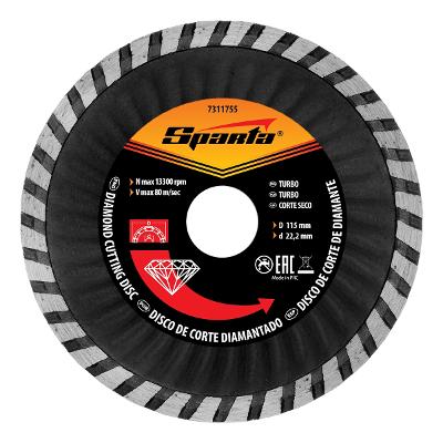 Disco de Corte Diamantado Turbo 115 X 22,2mm Sparta