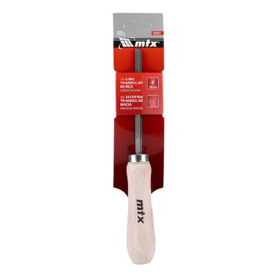 Lima Triangular Murca 100 mm 4'' Cabo de Madeira MTX 1602055 Alta Durabilidade Superfície de Metal