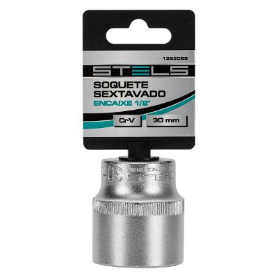 Soquete Sextavado 1/2'' 30mm Cromo Vanádio