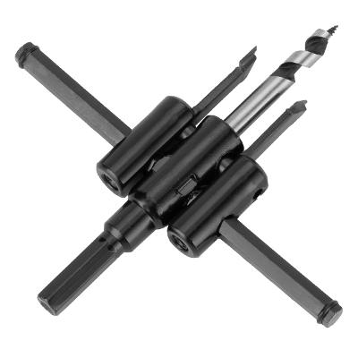 Broca Madeira Ajustável 30-120mm Aço 45 Com Chave E Guia MTX