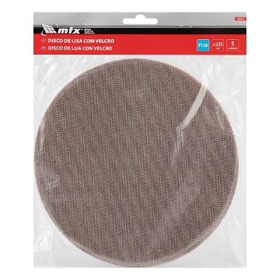 Disco de Lixa Telado Velcro Grão 150 Diâmetro 225mm 5 Peças