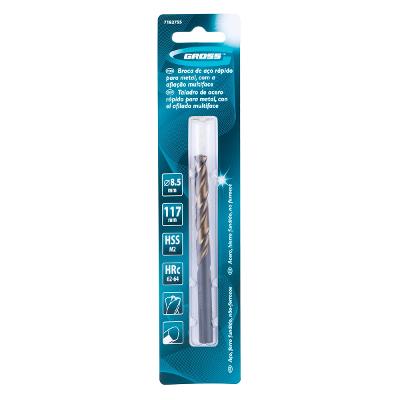 Broca Aço Rápido Para Metal 8.5 X 117mm Aço M2 Classe A