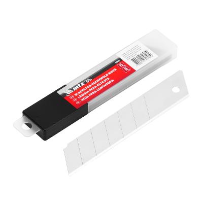Lâmina Estilete 25mm 10 Peças Aço Alto Carbono 0,6mm MTX