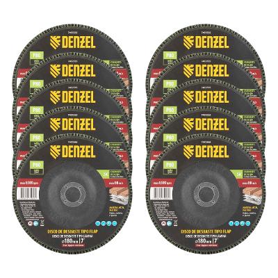 Disco Desbaste Denzel 7407555 Grão 80 180x22,2mm