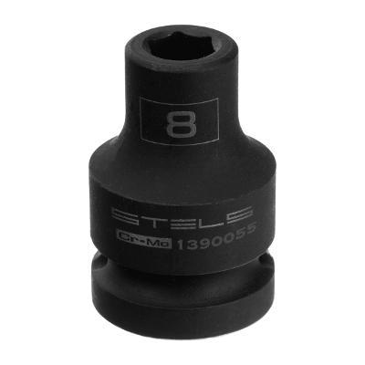 Soquete De Impacto 1/2'' Sextavado 8mm Cromo Molibdênio